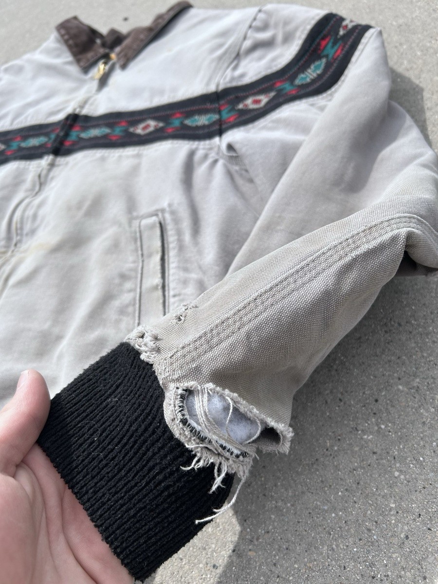 🚨Vintage Carhartt J77 CMT Santa Fe Southwest Aztec Jacket (Grey
