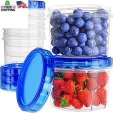 Freezer Food Storage Containers 6 Pack 16 Oz Airtight BPA Free Leakproof