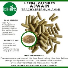 Capsules of Pure Trachyspermum Ammi Ajwain 100 Natural Organic Herb