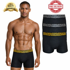 Mens Boxer Shorts Multipack Black Stretch Trunks Underwear Comfortable S-XXL