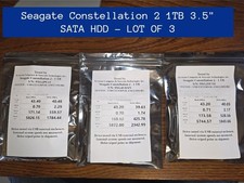 Seagate Constellation 2 - 1 TB 3.5" SATA HDD – LOT OF 3 – TestedWiped