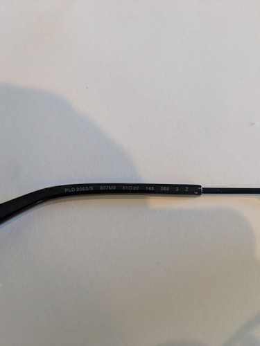 Neue Polaroid PDL 2053/S Sonnenbrille 807M9 schwarzes Metallgestell graue POLARISIERTE Gläser - Bild 4 von 5