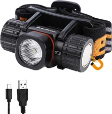 Rechargeable Headlamp, 500 Lumen LED Rechargeable Headlight with 4 Light Modes, 