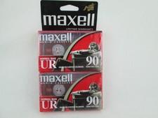 Maxell UR 90 Normal Bias Audio Cassette Tapes - 2 Pack Sealed Recording