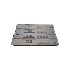 Set of 4 Genuine Canon GPR-55 BlackCyanMagenta GPR-55L Yellow Toner Cartridges