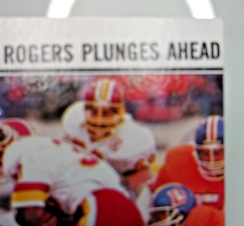 Topps Vintage 80's NFL #63 Washington Redskins Team Card rare ERROR Miscut - Image 4 of 4