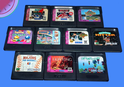 TESTED Lot 10 Sega GAME GEAR Games SONIC 2 Columns LION KING Baseball and MORE!