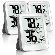 3 Pack Room Thermometer Indoor Hygrometer for Home, Digital Sensor Mini Humidity