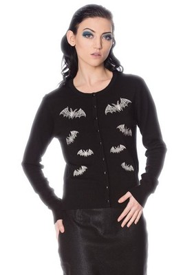 Banned Strickjacke Black Lace Bats
