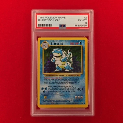 1999 Pokémon TCG Blastoise Holo Rare Card Base Set PSA 6