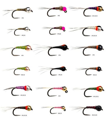 36 Effictive Tungsten Bead Perdigon Nymphs Fly Fishing Flies Assortment | Tro...