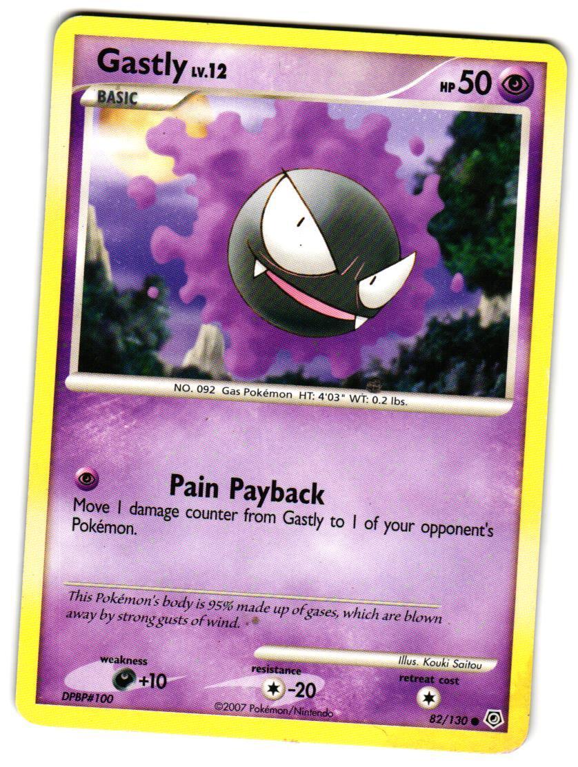 Pokemon Diamond and Pearl Gastly #82/130 LP Common