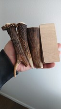 243.KNIFE HANDLE MATERIAL.OAK,RED DEER,ROEBUCK BLANKS(NATURAL).