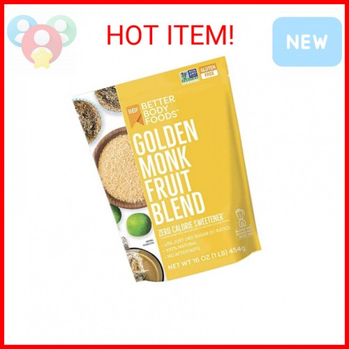 BetterBody Foods Golden Monk Fruit Sweetener Blend - Sugar Substitute, Zero Calo
