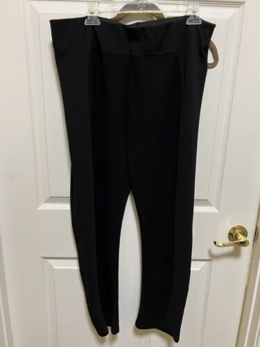 Nieman Marcus Black Knit Pull On Black Stretch Pants Women’s XL - Picture 1 of 7