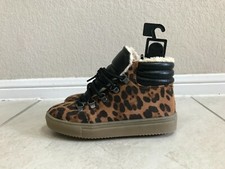 NWT Wonder Nation Girl's Boots Leopard Faux Fur Lined Size: 4