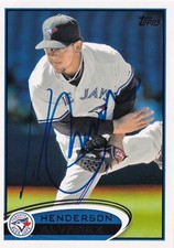 HENDERSON ALVAREZ SIGNED AUTO'D 2012 TOPPS CARD #562 MARLINS TORONTO BLUE JAYS