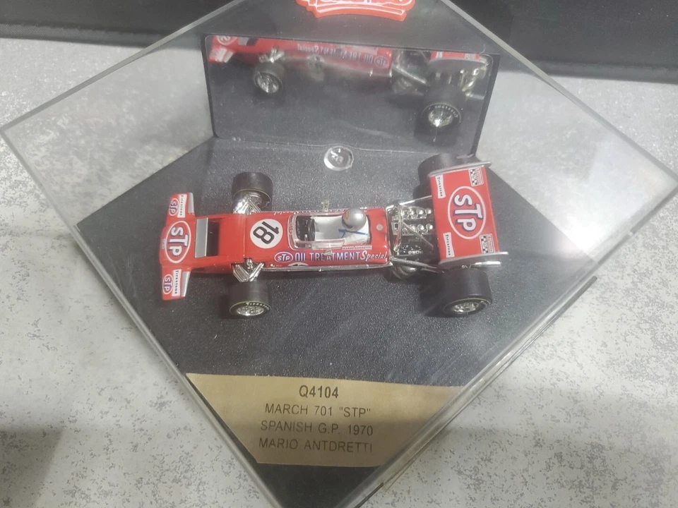QUARTZO 1:43 Q4104 MARCH 701 ' STP Spanish GP 1970 MARIO ANDRETTI New Sealed - Image 2 of 4