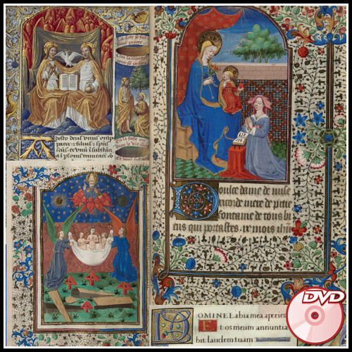 BOOKS of HOURS - 9 Very Rare COLOR Illuminated Manuscripts - 1400