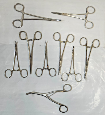 Lot of 9 Medical / Surgical Forceps, Diplomat, Konig  - Cpix4info