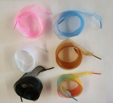 THICK FLAT RIBBON ORGANZA SHOE BOOTS SNEAKER TRAINER FASHION LACES 3cmx120cm