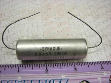 Sprague 5.0uF ±5% 200vdc 5uF Vitamin-Q type Paper-In-Oil (PIO) TONE Capacitor