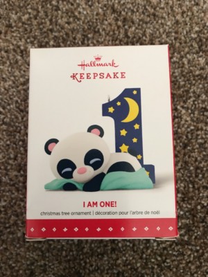 NIP Hallmark Keepsake Panda Bear I Am One Ornament