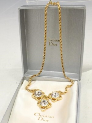 Christian Dior Logo Plate Gold Necklace① Christian Dior Logo Plate Necklace Gold Vintage | eBay