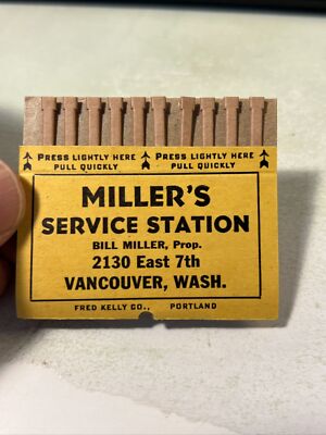 VTG NOS Miller's Service Station Vancouver WA Pullmatch Richfield Goodrich