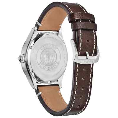 Citizen Men 's Garrison Date Indicator Eco-Drive Brown Watch 42MM