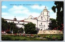 Vintage California Postcard - Mission San Luis Rey - Oceanside