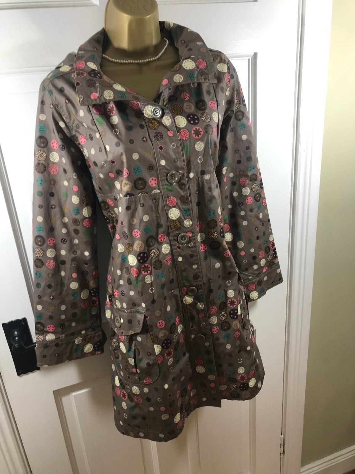 Avoca Brown & Multicoloured Patterned Lined Hoode… - image 2