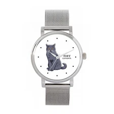 Toff London TLWS-31911 Ladies Blue British Shorthair Cat Watch