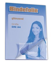 Folia wiążąca / folia wierzchnia / arkusz wierzchnia przezroczysta BŁYSZCZĄCA DIN A4 100 sztuk