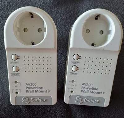 Corinex AV200 Wallmount F PowerLine Ethernet Adapter