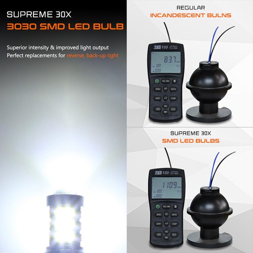 2X 1156 P21W 7506 GLOFE Super Bright LED Reverse Backup Light White 6000K Bulbs - Picture 4 of 11