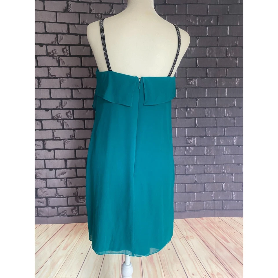 Vestido de fiesta Babydoll Phoebe Couture 100 % seda correa espagueti 2 Foto 3 de 4