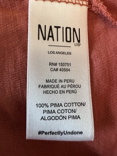 207 $ Nation LTD rot Ton Rundhalsausschnitt Langarm Sweatshirt Julia Ärmel Gr. S - Bild 8 von 8