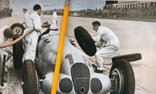 Autorennen 1953 Oldtimer Mercedes Boxen Le Mans  Rudolf Caracciola Rennwagen 130