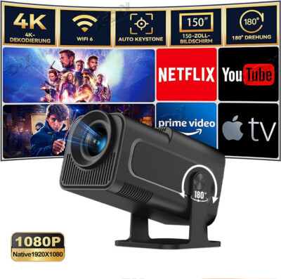 XGODY 4K Tragbarer Projektor Beamer LCD Android TV Smart heimkino beamer 5G WIFI