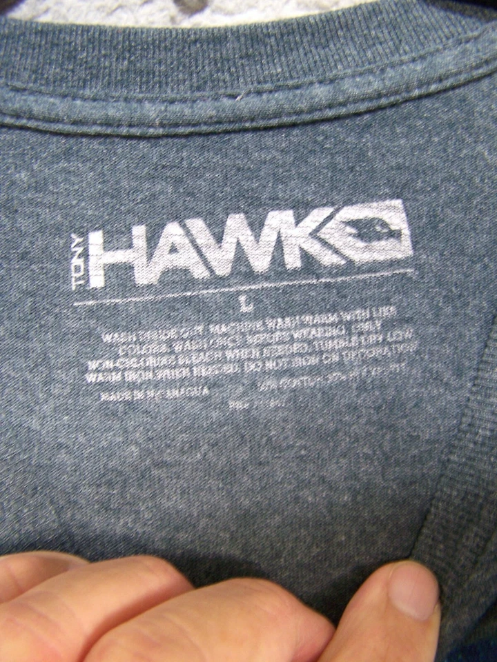 Camisa Oso Pardo Adulto Grande Gris Gráfico Tony Hawk Estampado Manga Corta Para Hombre Foto 4 de 4