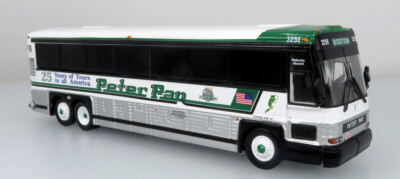 New! MCI D4000 Coach Bus Peter Pan 25 Years Iconic Replicas 1/87 Scale 87-0484