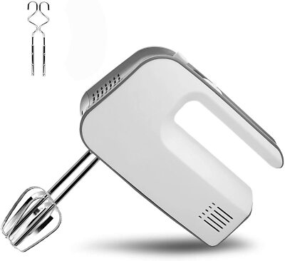Mnhgdeey Light and Powerful 5 Speed Hand Mixer, ELectric (White)