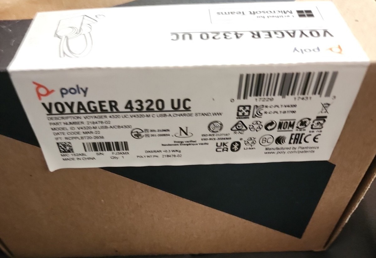 yb1207ページ Poly Voyager 4320 UC Headset | Buy Poly V4320 UC 218475-01