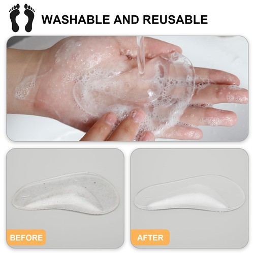 3Pairs Gel Arch Support Shoe Insoles Reusable Arch Inserts for Plantar Fasciitis - 第 2/6 張圖片
