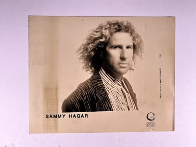Sammy Hagar Fotografía Original Geffen Records Negro y Blanco Promoción 1987 - Imagen 1 de 4