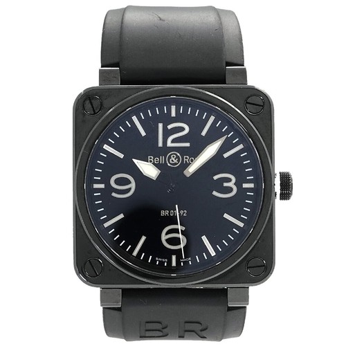 Bell & Ross BR 01-92 ブラック腕時計 Bell & Ross Aviation BR01-92-S Black & Yellow Dial 46mm Limited