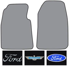 1955-1957 Ford Thunderbird Loop Carpet Logo Floor Mat 2pc
