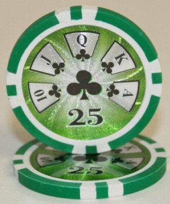 50 Green $25 High Roller Poker Chips - Buy 2, Get 1 Free - Mix & Match!
