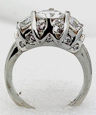 Sterling Silver 925 7 Gram 17 Round CZ Ring Size 7
